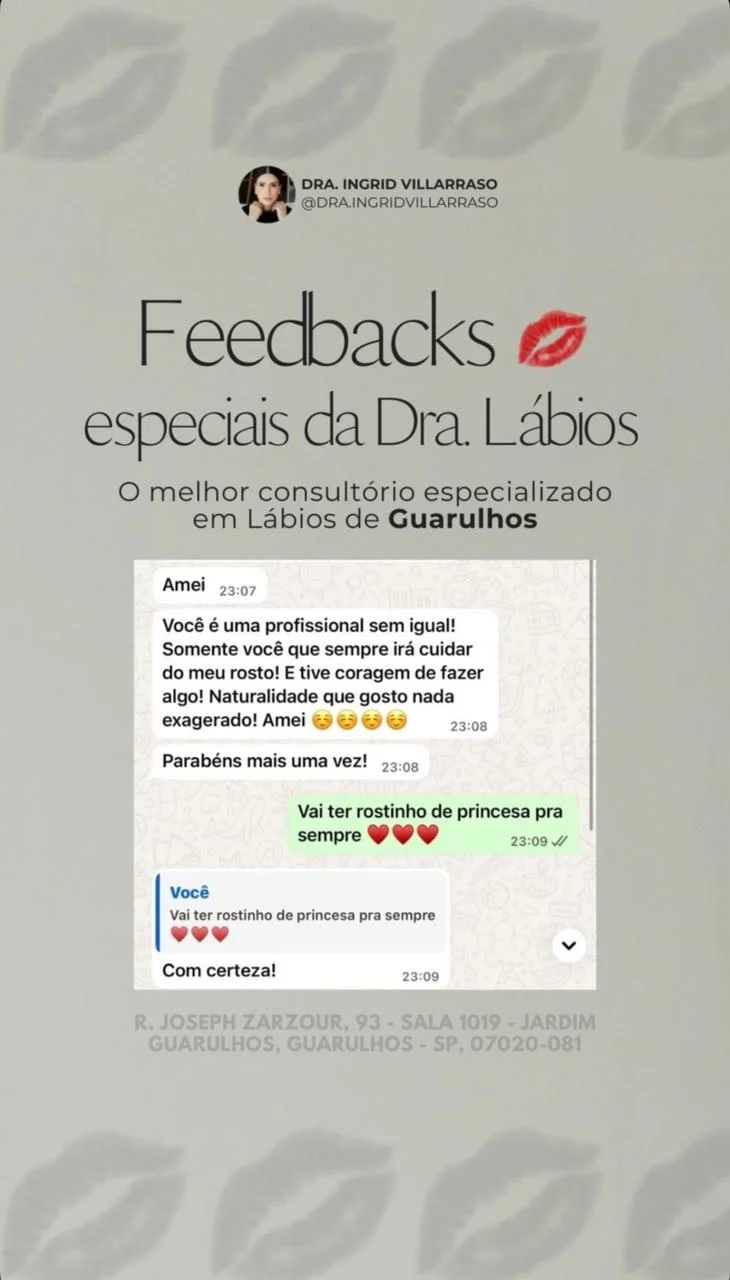 Conversa com o feedback de uma paciente sobre a naturalidade do resultado